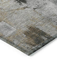 LOOMLAN Rugs Aria Gray Washable Indoor-Outdoor Rug