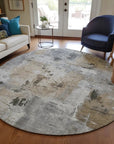 LOOMLAN Rugs Aria Gray Washable Indoor-Outdoor Rug