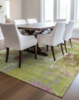 LOOMLAN Rugs Aria Lime Washable Indoor-Outdoor Rug