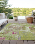 LOOMLAN Rugs Aria Lime Washable Indoor-Outdoor Rug