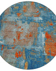 LOOMLAN Rugs Aria Navy Washable Indoor-Outdoor Rug