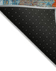LOOMLAN Rugs Aria Navy Washable Indoor-Outdoor Rug