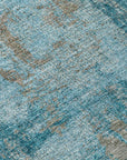 LOOMLAN Rugs Aria Teal Washable Indoor-Outdoor Rug