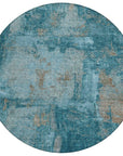LOOMLAN Rugs Aria Teal Washable Indoor-Outdoor Rug