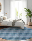 LOOMLAN Rugs Ariaelle Blue Washable Indoor-Outdoor Rug