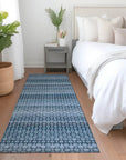 LOOMLAN Rugs Ariaelle Blue Washable Indoor-Outdoor Rug
