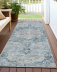 LOOMLAN Rugs Arienne Blue Washable Indoor-Outdoor Rug