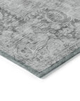 LOOMLAN Rugs Arienne Gray Washable Indoor-Outdoor Rug