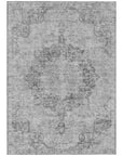 LOOMLAN Rugs Arienne Gray Washable Indoor-Outdoor Rug