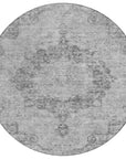 LOOMLAN Rugs Arienne Gray Washable Indoor-Outdoor Rug
