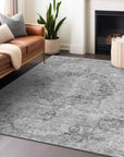 LOOMLAN Rugs Arienne Gray Washable Indoor-Outdoor Rug
