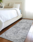 LOOMLAN Rugs Arienne Gray Washable Indoor-Outdoor Rug