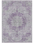 LOOMLAN Rugs Arienne Purple Washable Indoor-Outdoor Rug