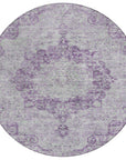 LOOMLAN Rugs Arienne Purple Washable Indoor-Outdoor Rug