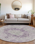 LOOMLAN Rugs Arienne Purple Washable Indoor-Outdoor Rug