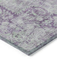 LOOMLAN Rugs Arienne Purple Washable Indoor-Outdoor Rug