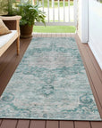 LOOMLAN Rugs Arienne Teal Washable Indoor-Outdoor Rug