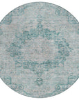LOOMLAN Rugs Arienne Teal Washable Indoor-Outdoor Rug