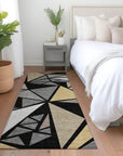 LOOMLAN Rugs Aristea Black Washable Indoor-Outdoor Rug