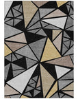 LOOMLAN Rugs Aristea Black Washable Indoor-Outdoor Rug