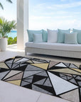 LOOMLAN Rugs Aristea Black Washable Indoor-Outdoor Rug