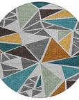 LOOMLAN Rugs Aristea Gray Washable Indoor-Outdoor Rug