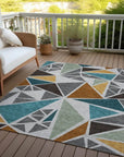 LOOMLAN Rugs Aristea Gray Washable Indoor-Outdoor Rug