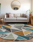 LOOMLAN Rugs Aristea Gray Washable Indoor-Outdoor Rug