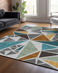 LOOMLAN Rugs Aristea Gray Washable Indoor-Outdoor Rug