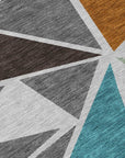 LOOMLAN Rugs Aristea Gray Washable Indoor-Outdoor Rug