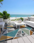 LOOMLAN Rugs Aristea Gray Washable Indoor-Outdoor Rug