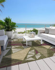 LOOMLAN Rugs Aristea Green Washable Indoor-Outdoor Rug