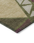 LOOMLAN Rugs Aristea Green Washable Indoor-Outdoor Rug