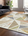 LOOMLAN Rugs Aristea Ivory Washable Indoor-Outdoor Rug