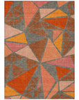 LOOMLAN Rugs Aristea Orange Washable Indoor-Outdoor Rug