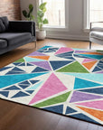LOOMLAN Rugs Aristea White Washable Indoor-Outdoor Rug