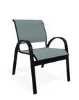 Aruba II Durable Sling Dining Stacking Cafe Chair - LOOMLAN - Telescope - Outdoor Accent Chairs
