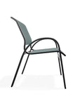 Aruba II Durable Sling Dining Stacking Cafe Chair - LOOMLAN - Telescope - Outdoor Accent Chairs