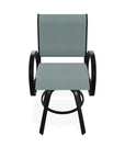 Aruba II Sling Bar Height Swivel Cafe Chair - LOOMLAN - Telescope - Outdoor Accent Chairs