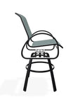 Aruba II Sling Bar Height Swivel Cafe Chair - LOOMLAN - Telescope - Outdoor Accent Chairs