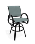 Aruba II Sling Bar Height Swivel Cafe Chair - LOOMLAN - Telescope - Outdoor Accent Chairs