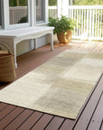 LOOMLAN Rugs Asha Brown Washable Indoor-Outdoor Rug