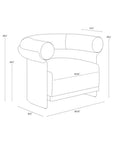 SUNPAN Asos Lounge Chair Louis Cream - Outdoor