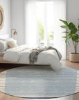 LOOMLAN Rugs Asymira Blue Washable Indoor-Outdoor Rug