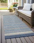 LOOMLAN Rugs Asymira Blue Washable Indoor-Outdoor Rug