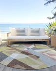 LOOMLAN Rugs Asymma Brown Washable Indoor-Outdoor Rug