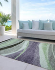 LOOMLAN Rugs Athena Purple Washable Indoor-Outdoor Rug