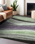 LOOMLAN Rugs Athena Purple Washable Indoor-Outdoor Rug