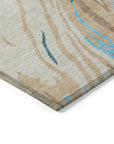 LOOMLAN Rugs Aureva Beige Washable Indoor-Outdoor Rug