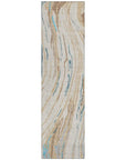 LOOMLAN Rugs Aureva Beige Washable Indoor-Outdoor Rug